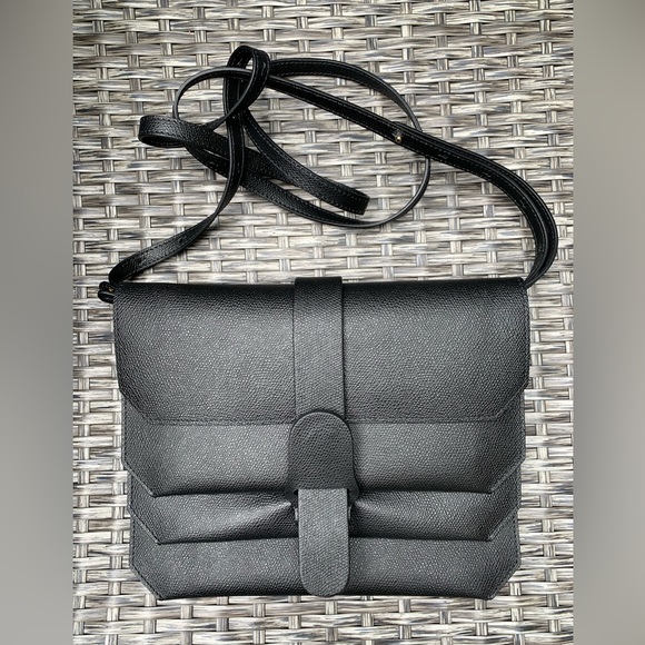 Senreve Leather Clutch Crossbody in Black - Retail $575 - NEW -